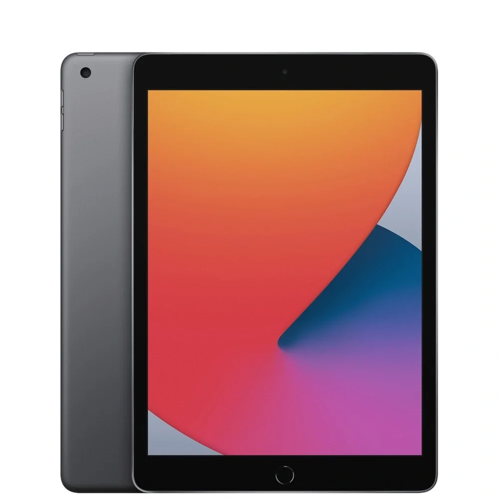 iPad 8th generation, space gray.